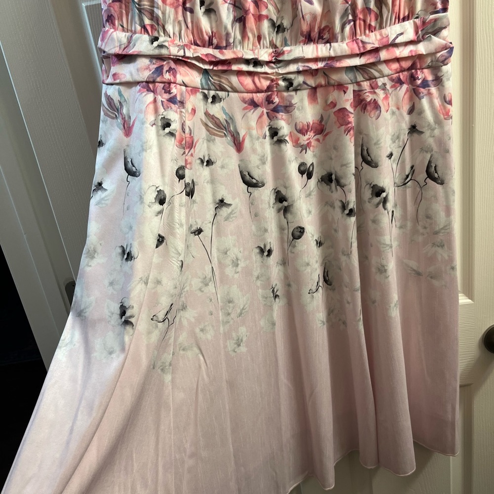 Pink floral ombré dress
